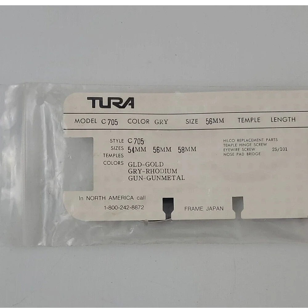 Tura C‎ 705 Milan Gray Rhodium Clip On Sunglasses 56mm Vintage Japan NOS